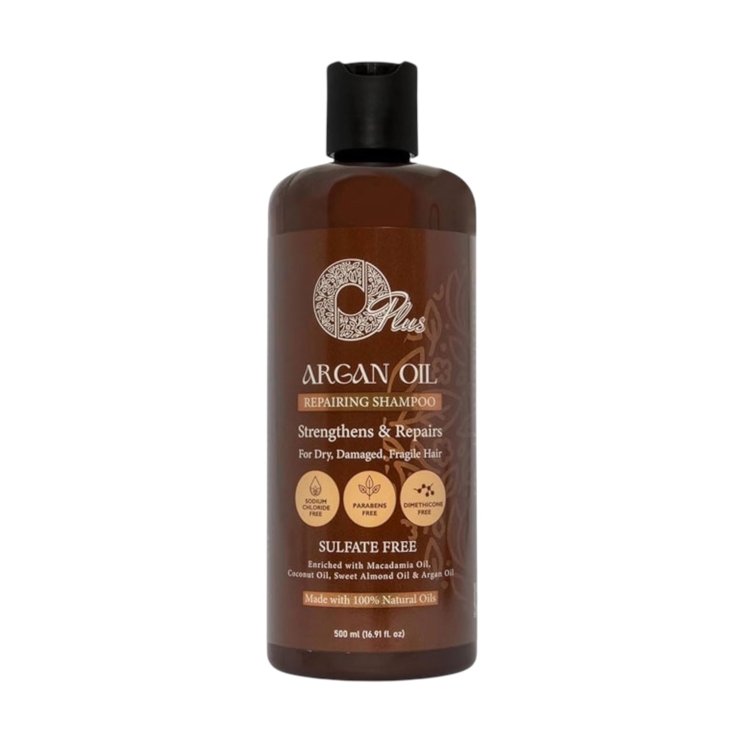 Oplus Argan Oil Hair Shampoo with wheat brotin + Macadimia Butter Sulfate free
500 ML