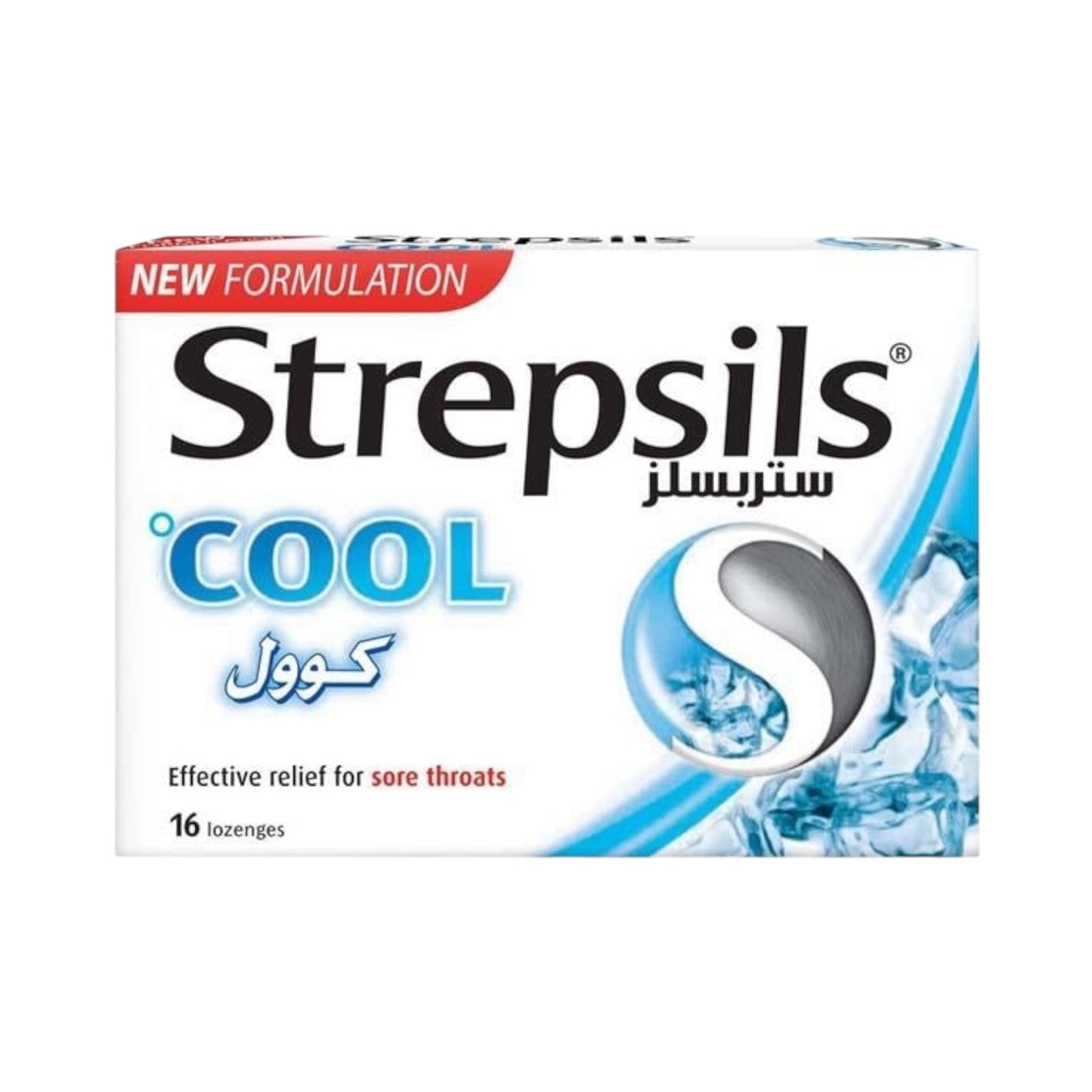 Strepsils Cool Sore Throat and Pain Relief Tablets 16 Tablets