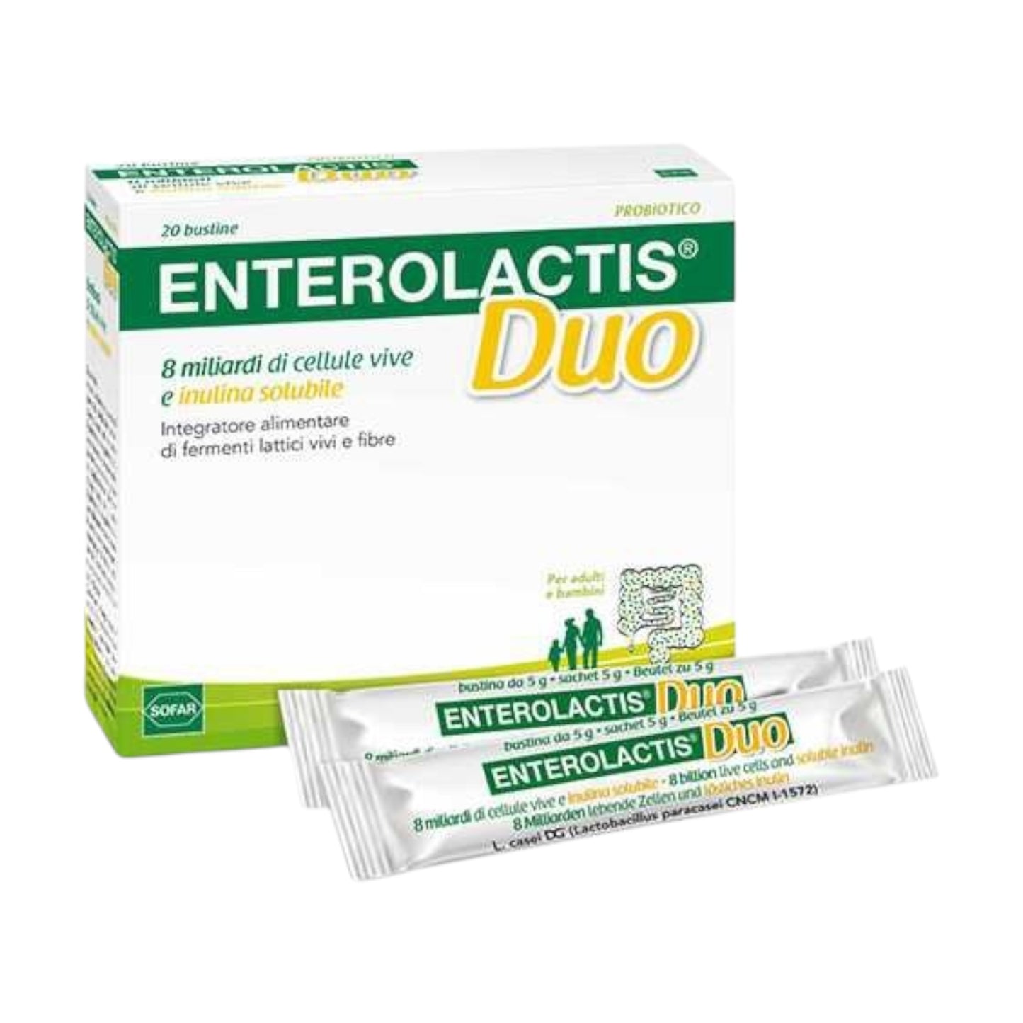 Enterolactis Bi-Probiotic 20 Sachets for Digestive Health