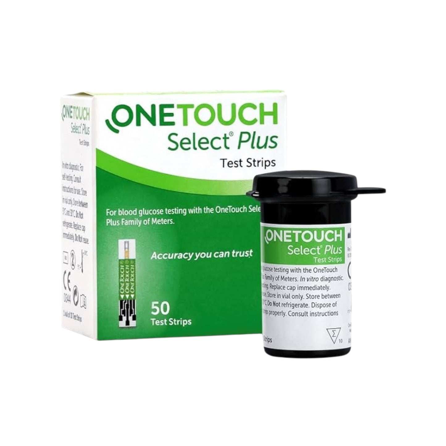 One Touch Select Plus Blood Glucose Test Strips 50 Strips