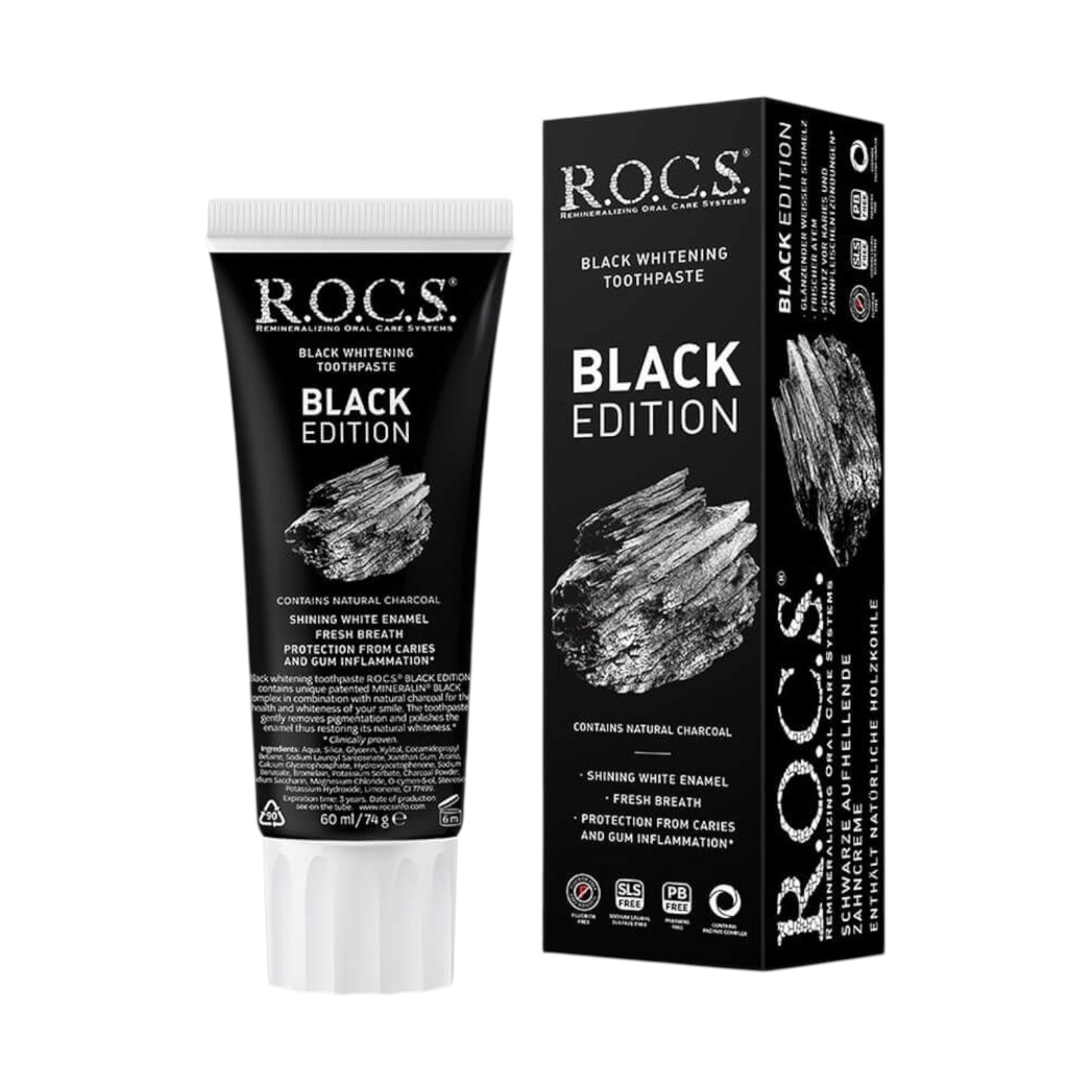 R.O.C.S. Toothpaste Whitening Black Edition