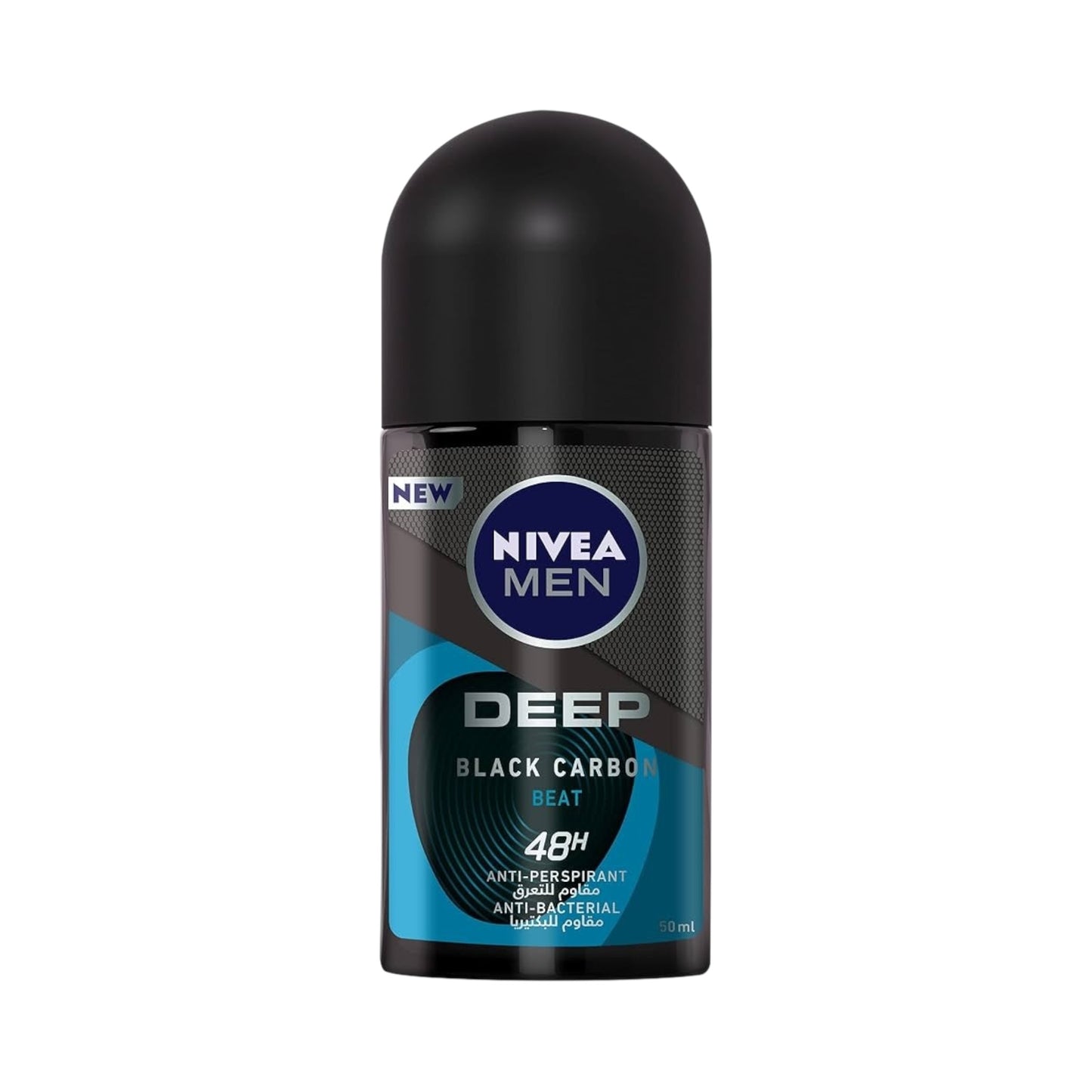 Nivea Deep Black Carbon Beat Deodorant Roll On For Men 50ml