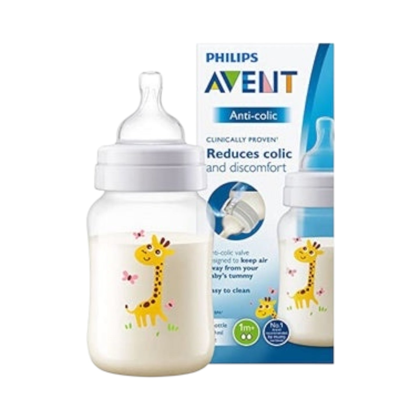 Philips Avent Giraffe Classic+ Baby Bottle 260ml