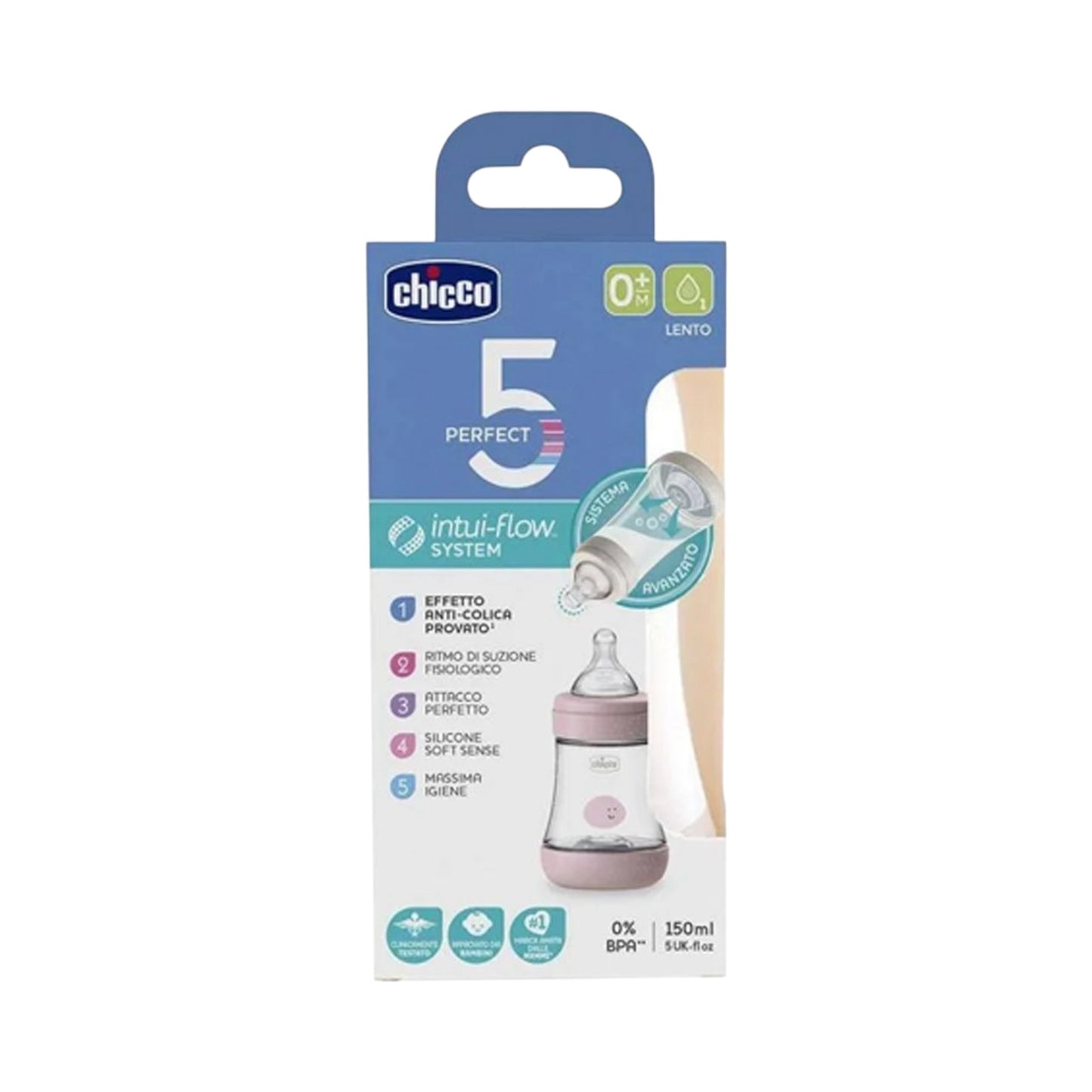 Chicco Feeding Bottle Natural Feeling 0+Month Regular Flow 150ml