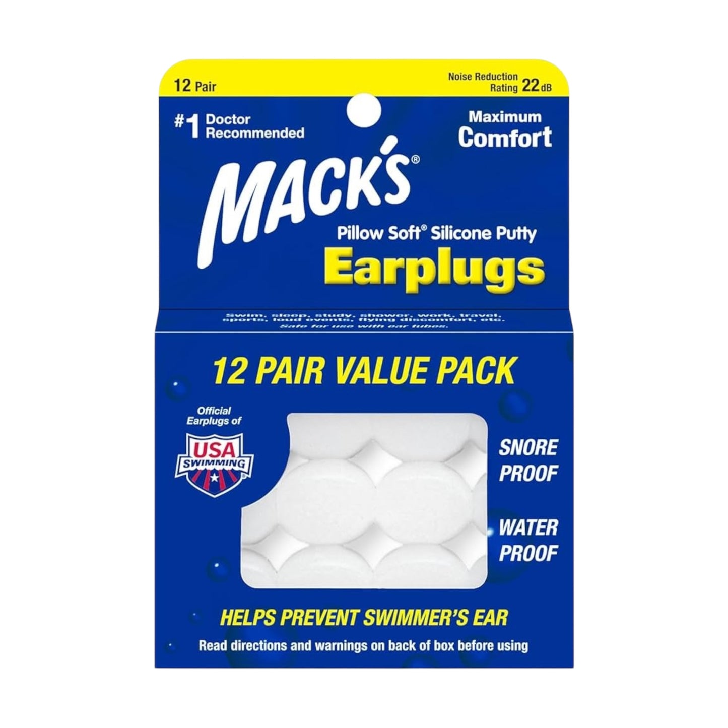 Mack’s Earplugs 12 Pairs