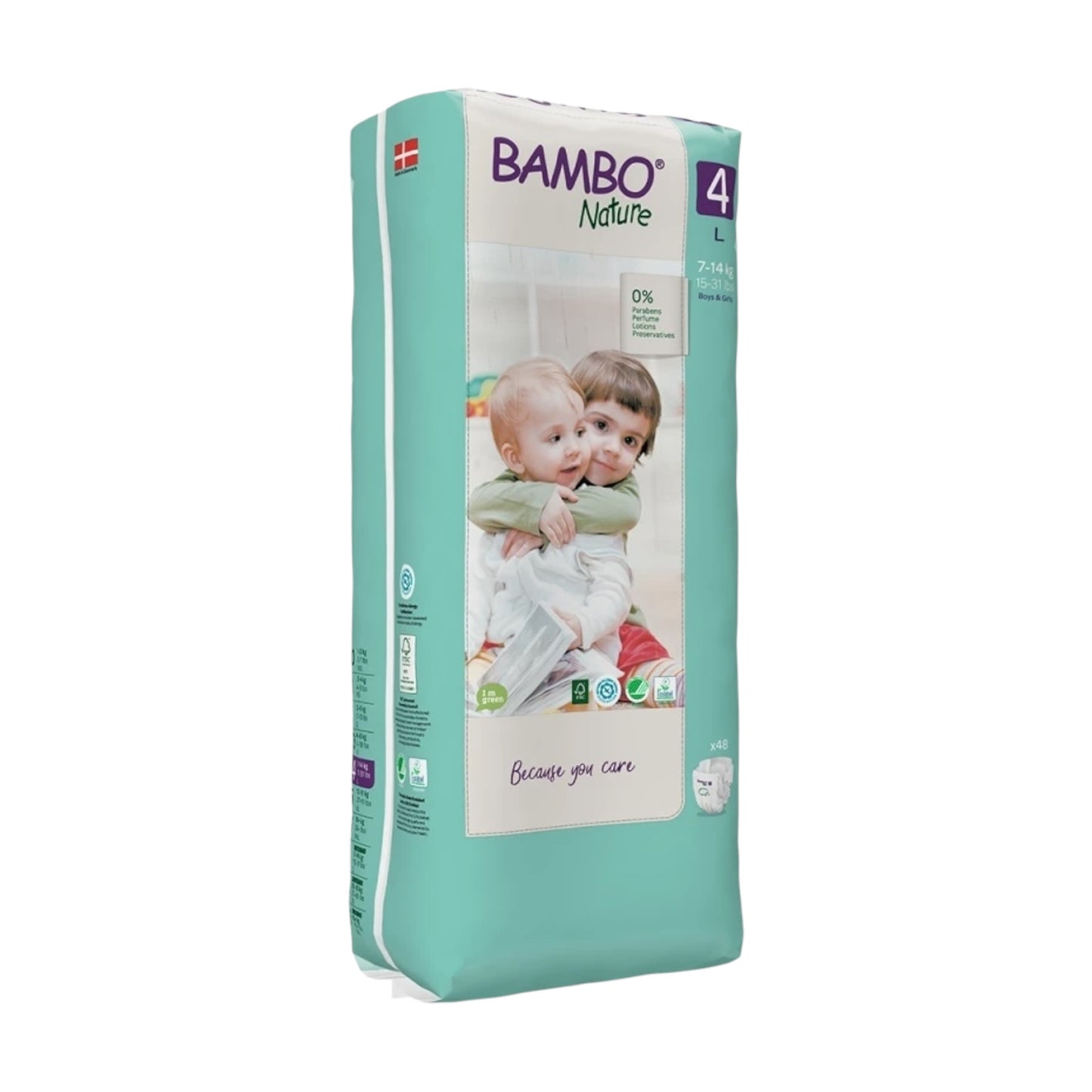 Bambo (Size 4, 7-14 Kg, 48 Nature Diapers)