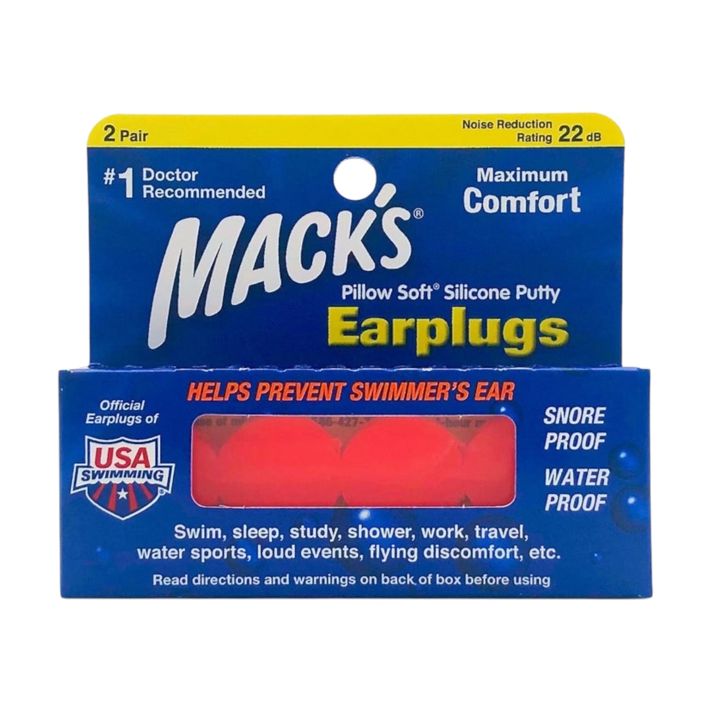 Mack’s Earplug Silicone Soft Cushion 2 Pairs