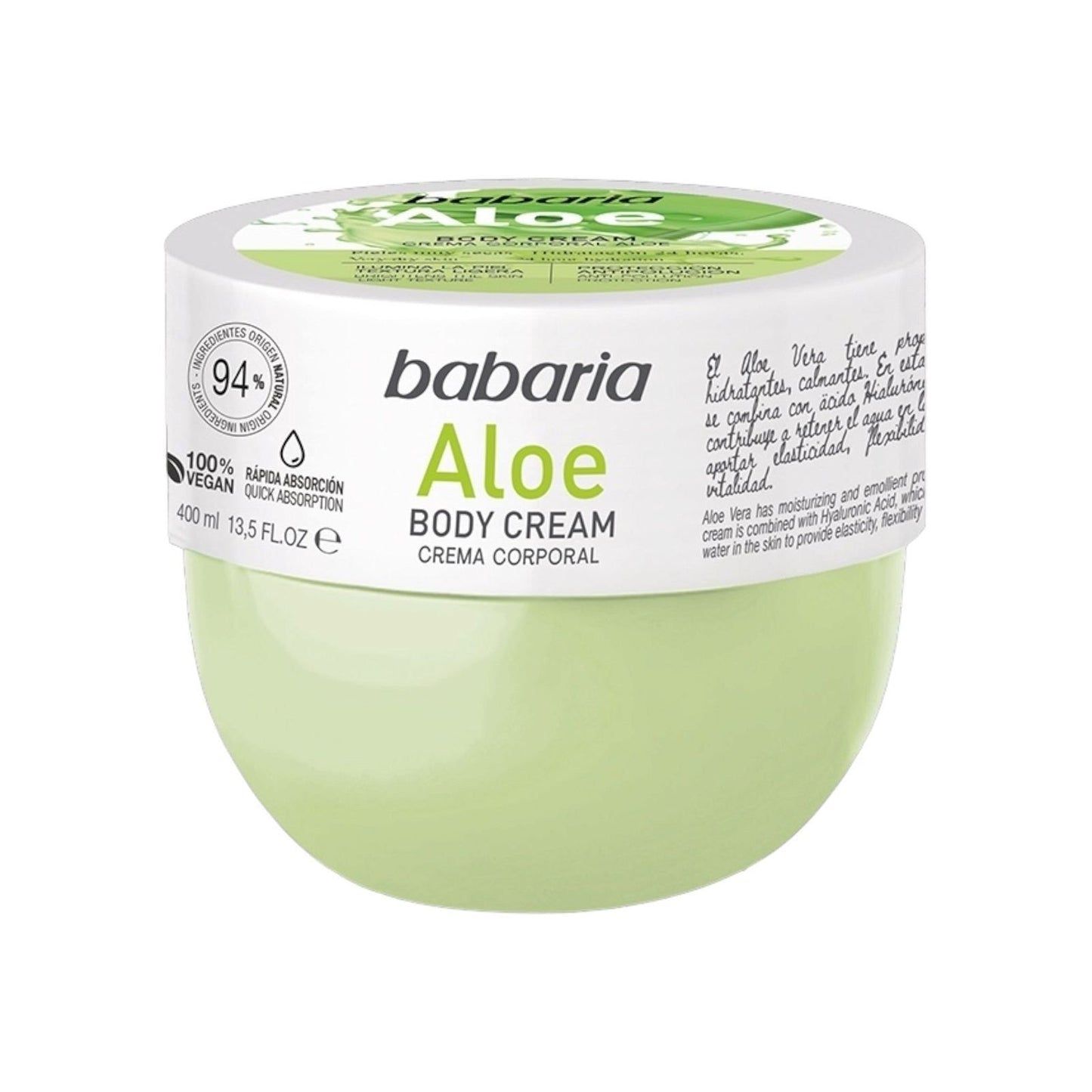 Babaria Aloe Fresh Body Cream 400ml - MELIA PHARMACY - MELIA PHARMACY