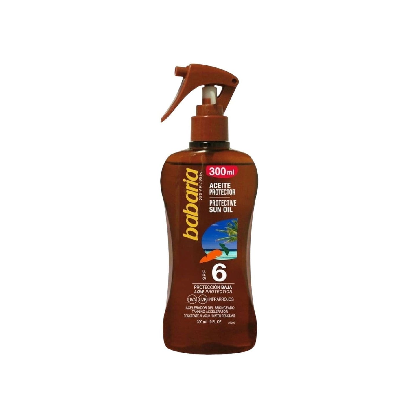 Babaria Carrot Protective Sun Oil Spray Spf 6 300ml - MELIA PHARMACY - MELIA PHARMACY