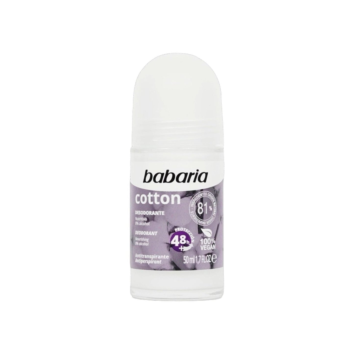 Babaria Roll On Cotton Deodorant 50ml - MELIA PHARMACY - MELIA PHARMACY