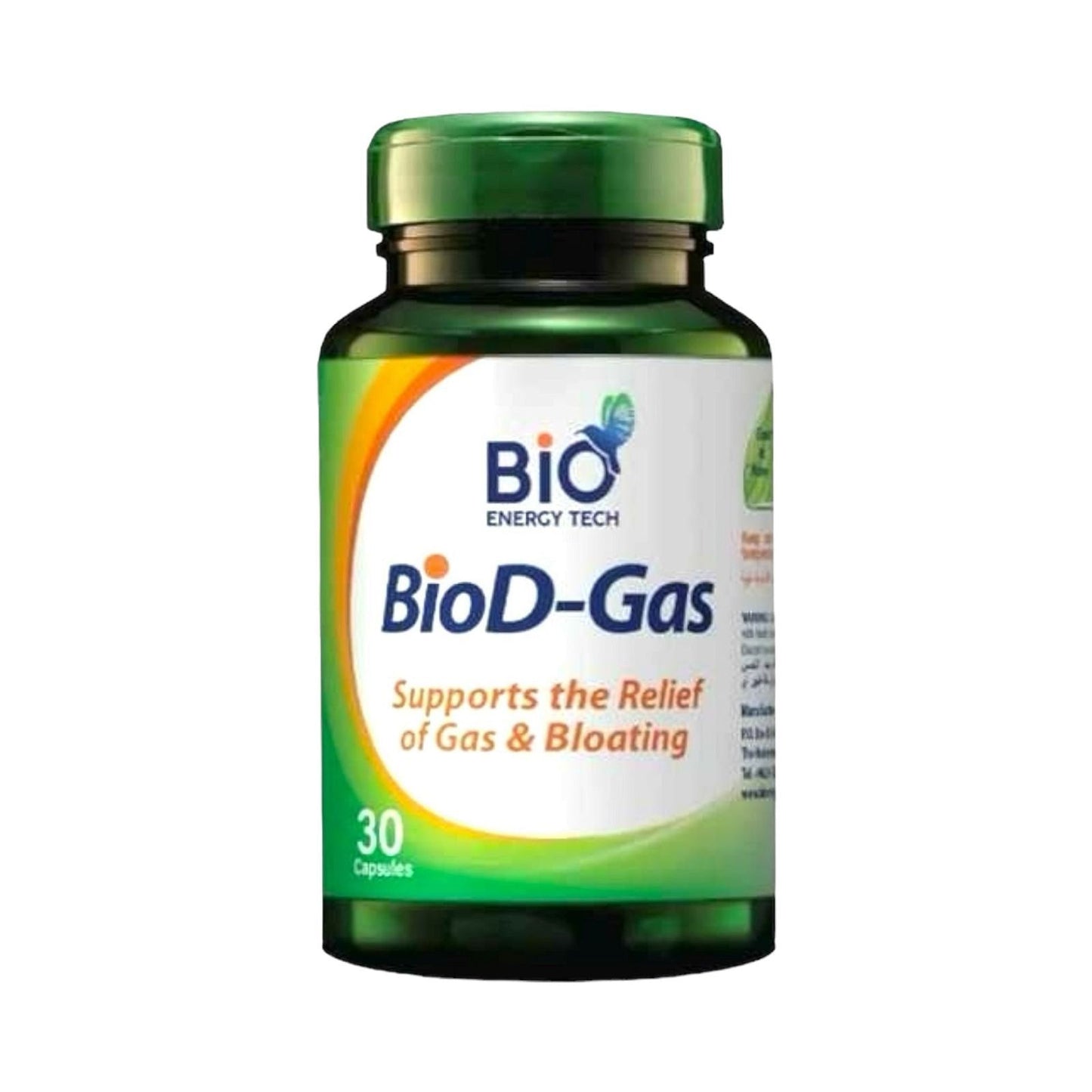 Bio Energy Tech D-Gas For Gas And Bloating 30Cap - MELIA PHARMACY - MELIA PHARMACY