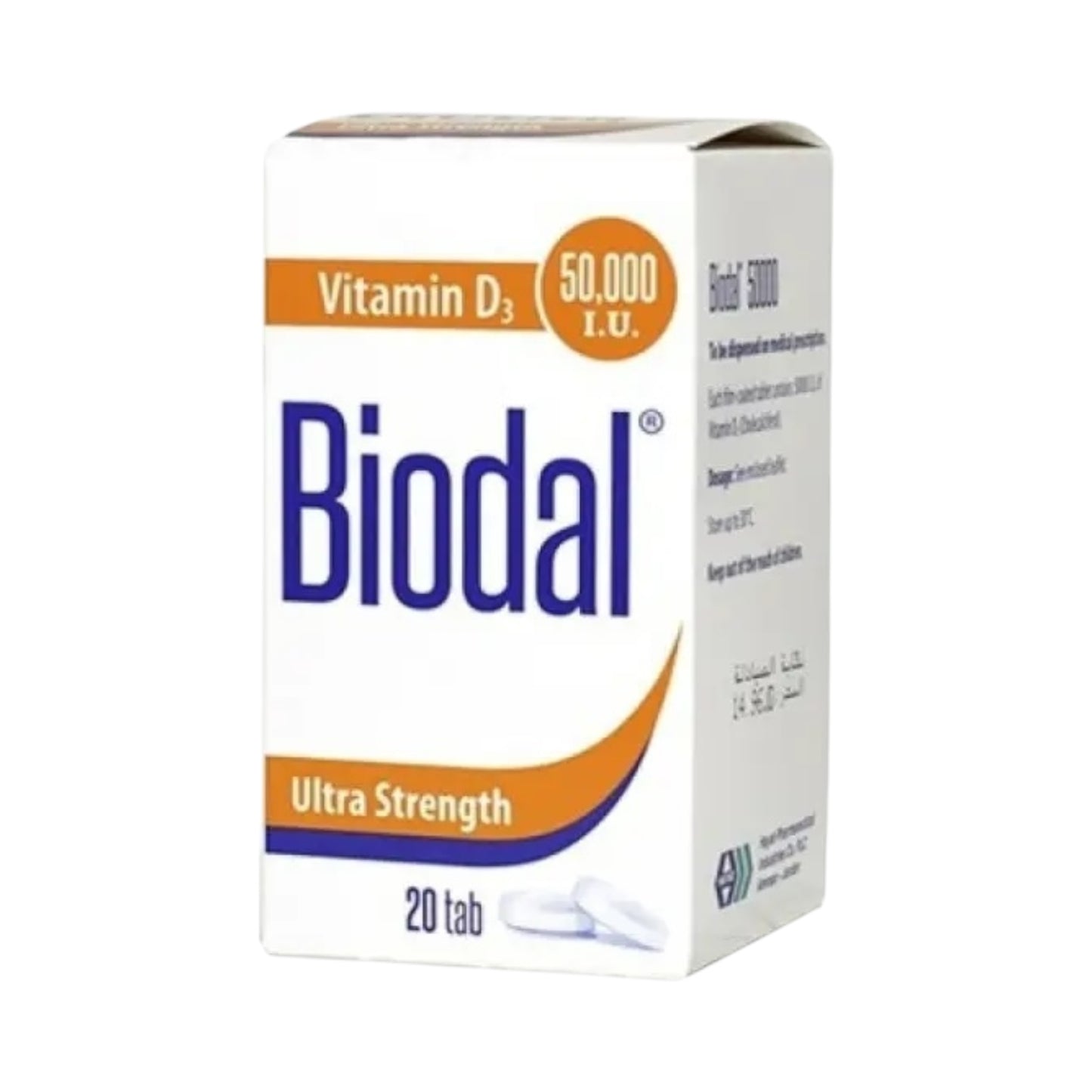 Biodal Vitamin D3 50,000 IU 20 Tablet