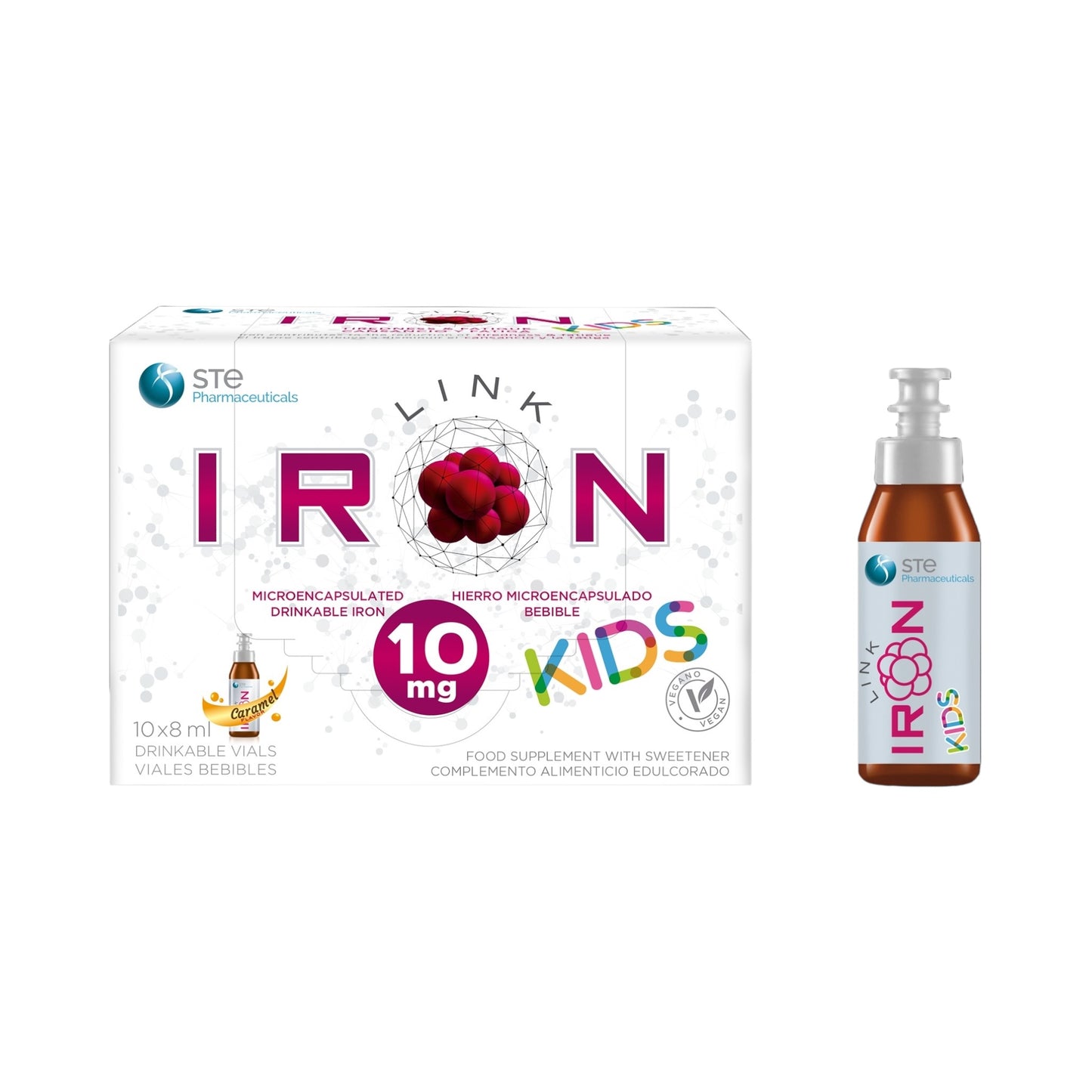 Ironlink Forte 40mg Adults Drinkable Iron 10 Ampules