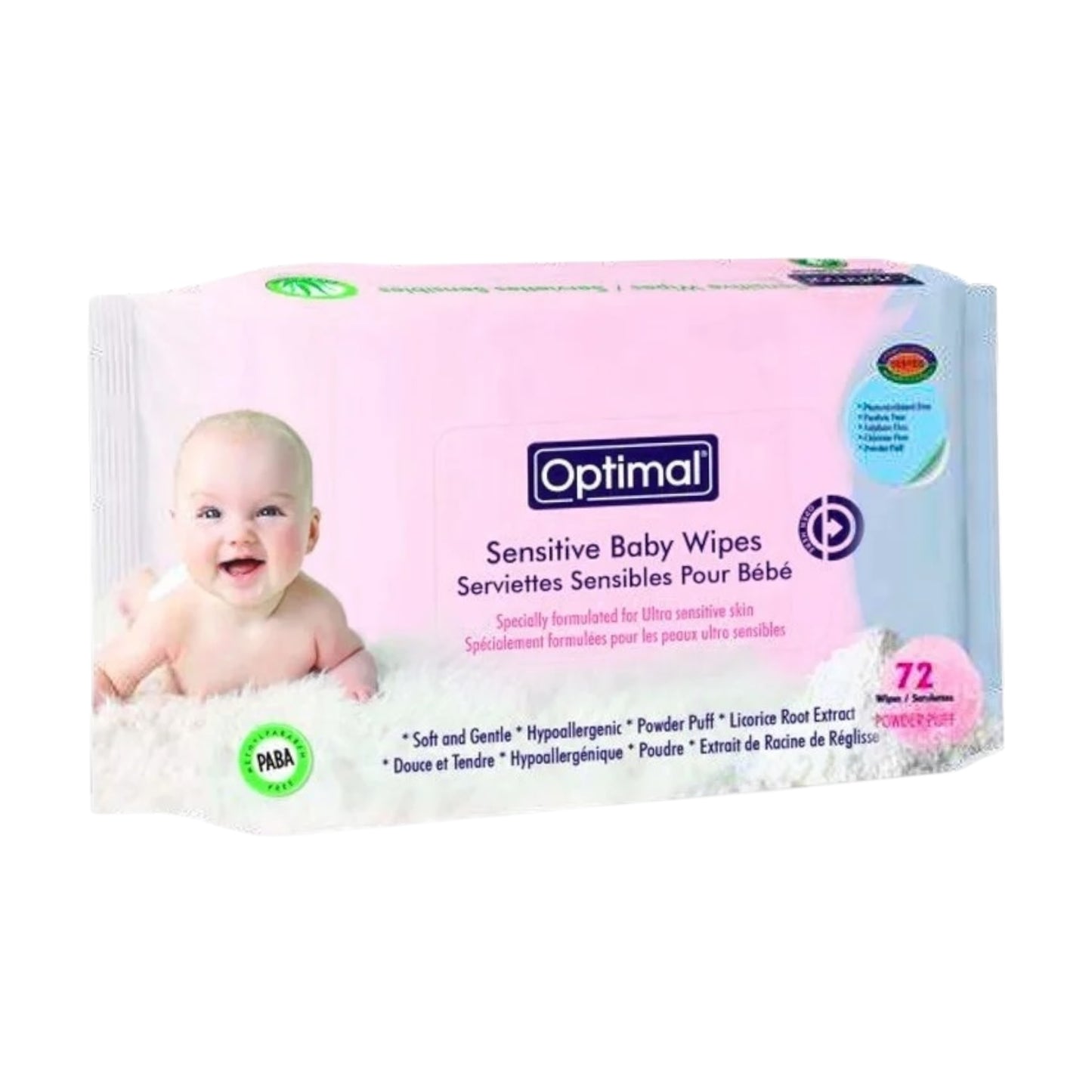 Optimal Powder Puff Wipes 72pcs