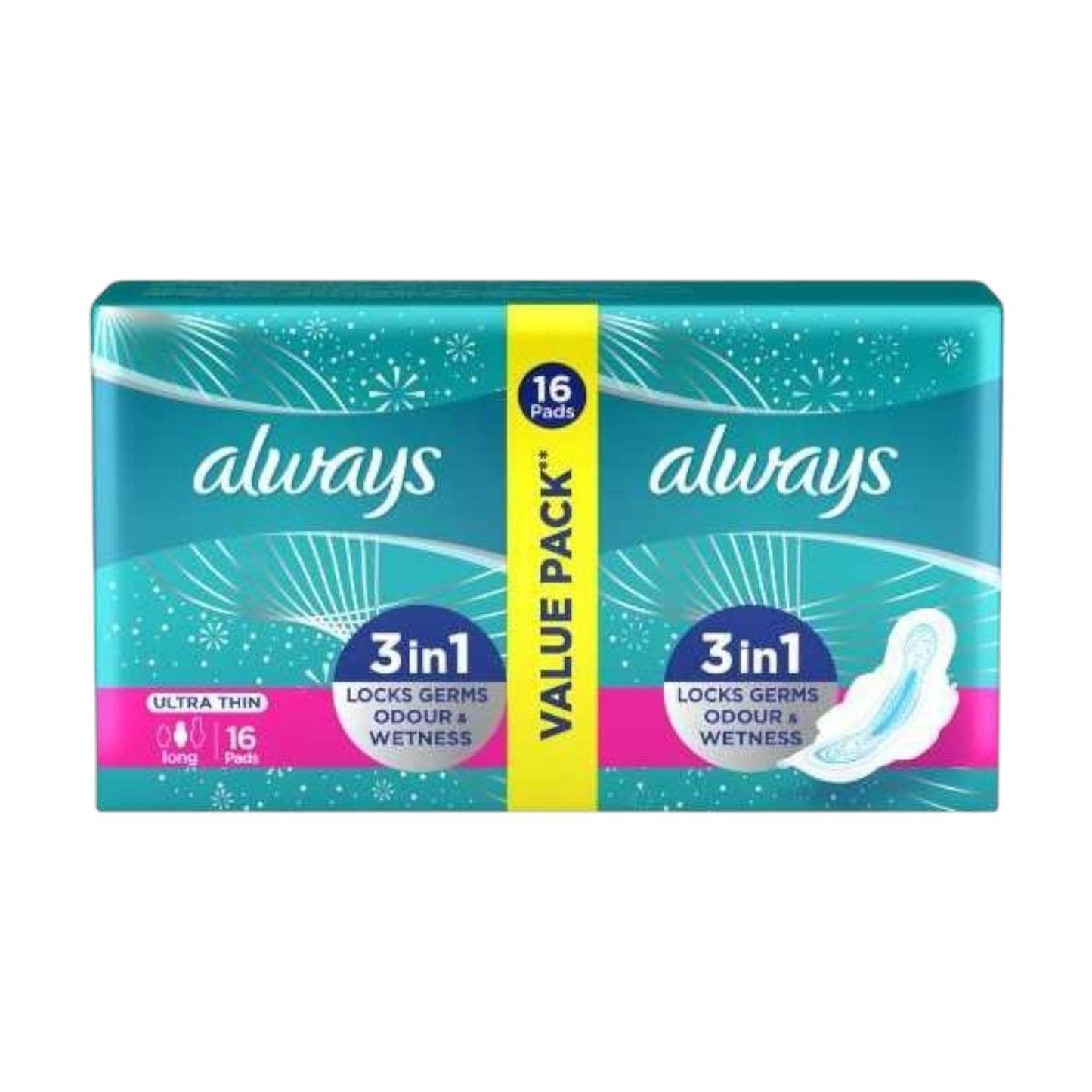 Always Extra Long Slim Value Pack 16 Pads
