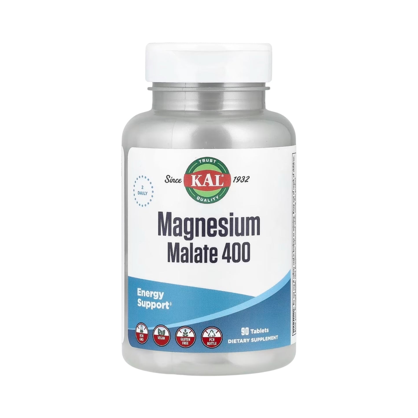 KAL, Magnesium Malate 400, 90 Tablets
