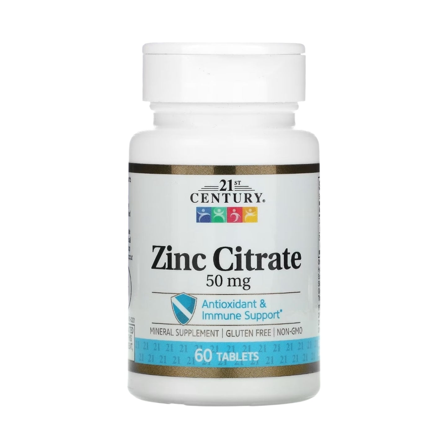 21st Century Zinc Citrate, 50 mg, 60 Tablets