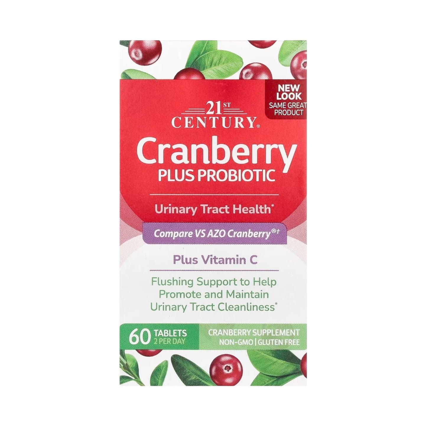 21st Century Cranberry Plus Probiotic, 60 Tablets