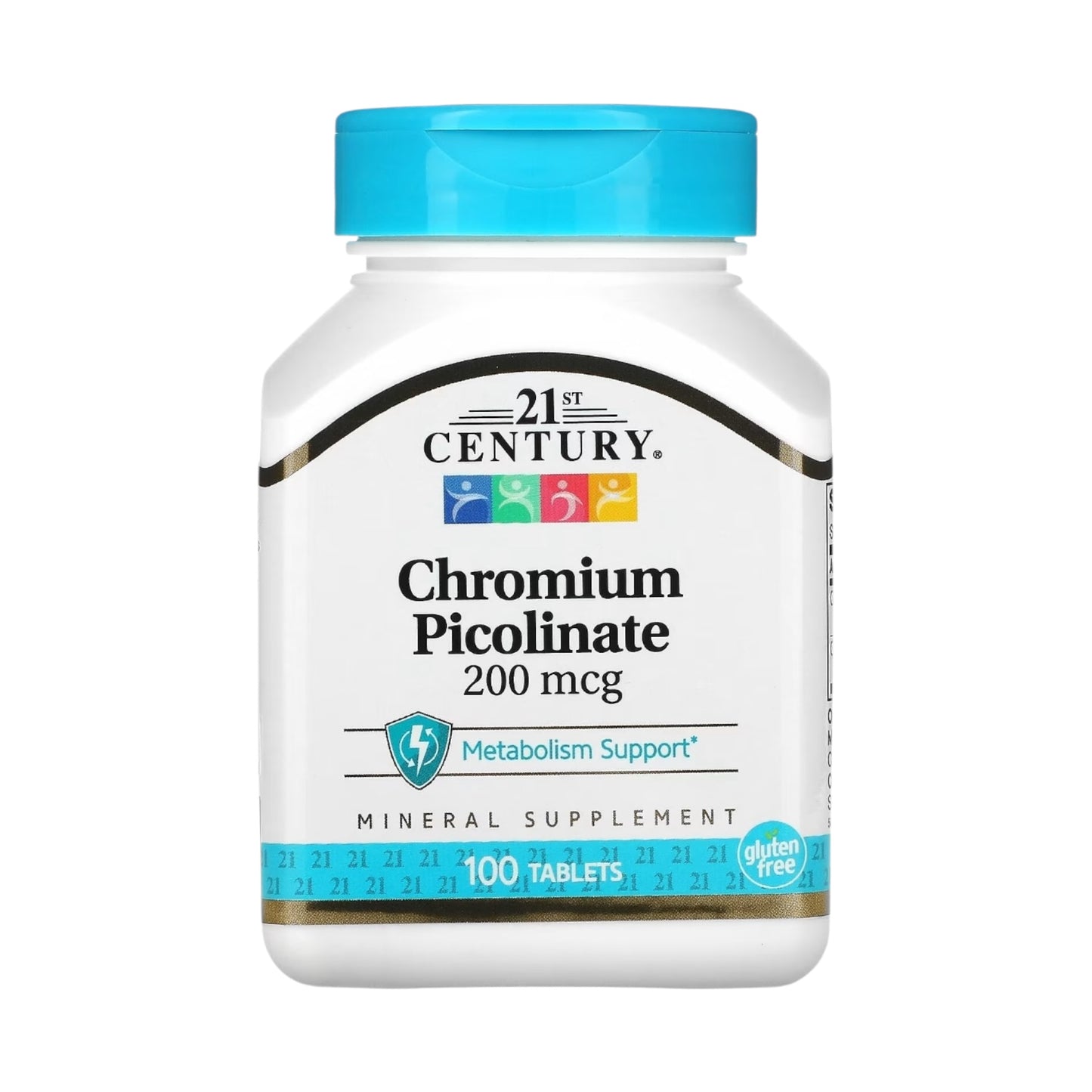 21st Century Chromium Picolinate, 200 mcg, 100 Tablets