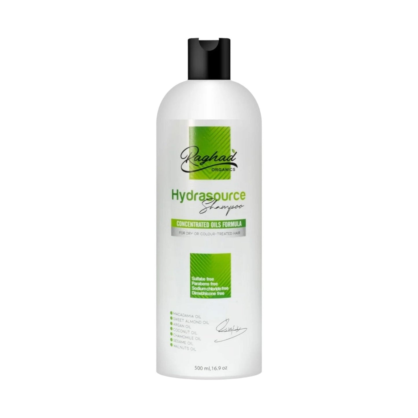 Raghad Organics Hydrasource Shampoo 500ml - MELIA PHARMACY - MELIA PHARMACY
