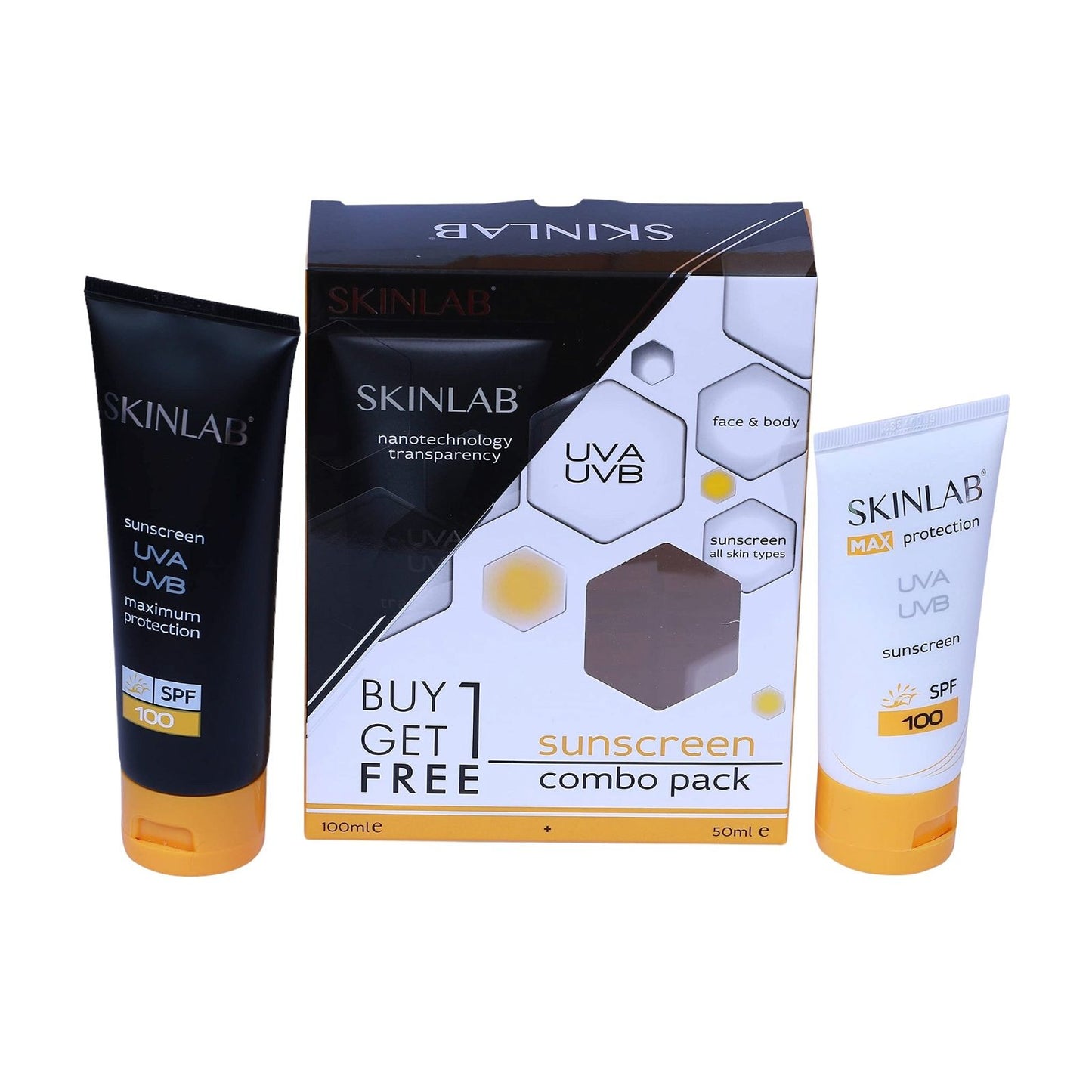 Skinlab Spf100 Sunscreen Combo Pack, 100ML & 50ML - MELIA PHARMACY - MELIA PHARMACY