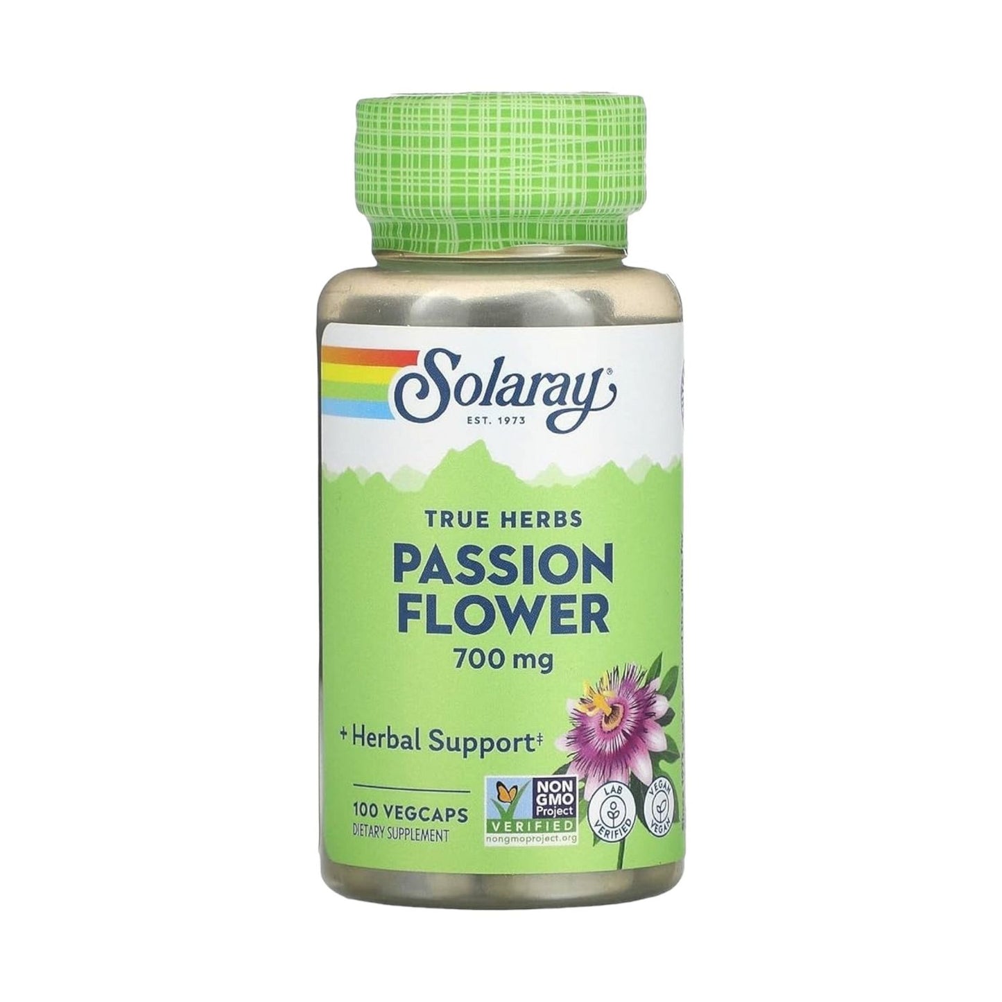 Solary, True Herbs, Passion Flower, 700 mg, 100 VegCaps (350 mg per Capsule) - MELIA PHARMACY - MELIA PHARMACY