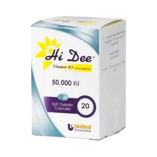 Hi Dee Vitamin D3 50,000 IU 20 Capsules