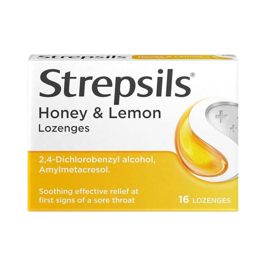 Strepsils Honey & Lemon Sore Throat Lozenges 16 Lozenges