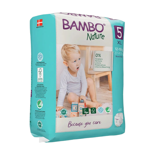 Bambo (Size 5, 12-18 Kg, 22 Nature Diapers)