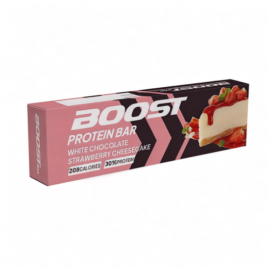 BOOST Protein Bar White Chocolate
Strawberry Cheesecake 60g