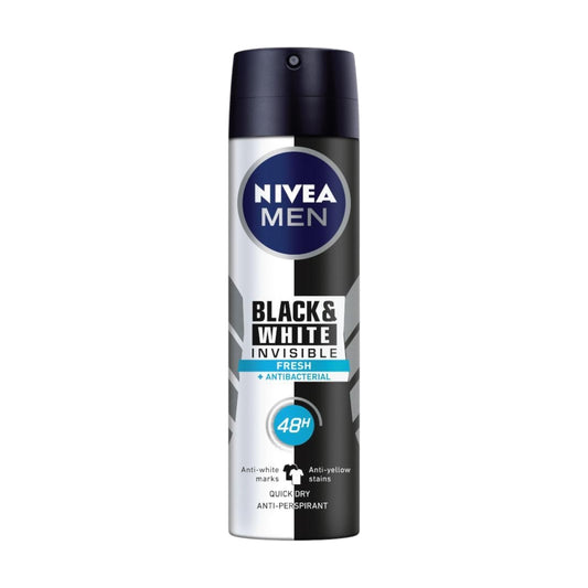 Nivea Men Invisible Black And White Spray Deodorant 150MI