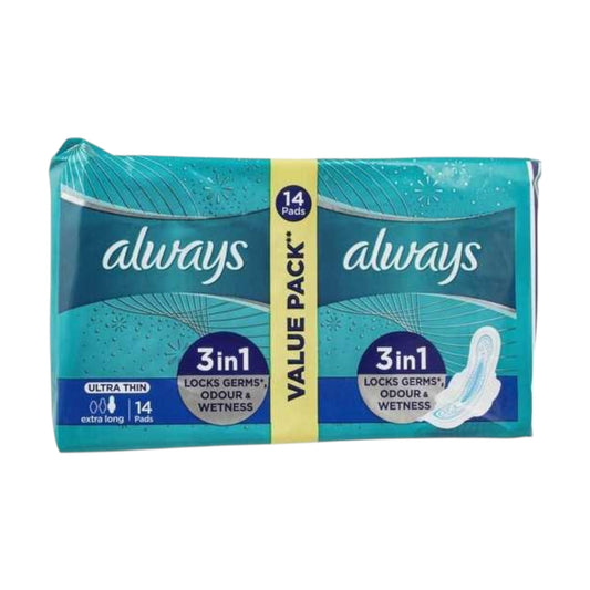 Always Extra Long Slim Value Pack 14 Pads