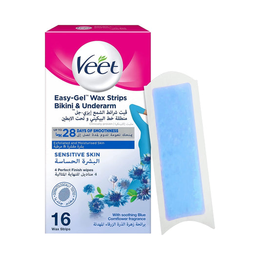 Veet Bikini & Under شرائح ازالة الشعر
Arm Wax Strips For Sensitive Skin 16