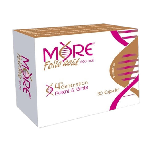 More Folic Acid 600 mg, 30 Capsules