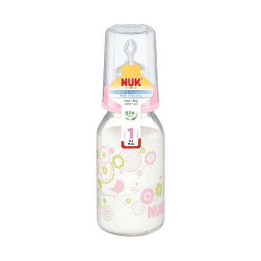 Nuk Standard Glass رضاعة الأطفال
Bottle 125ml 0-6m- Rose