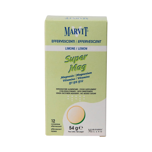 Marvit Super Mag 12 المغنيسيوم
Effervescent Tablets