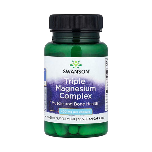 Swanson, Triple Magnesium Complex, 400 mg, 30 Vegan Capsules