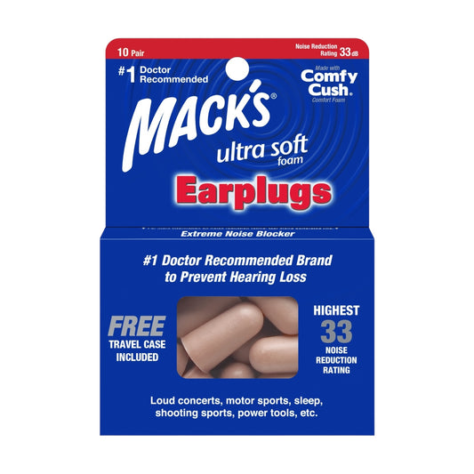 Mack’s Soft Foam Earplugs 10 Pairs