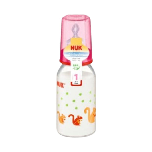 Nuk Standard Glass رضاعة الأطفال
Bottle 125ml 0-6m- Colored