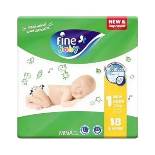 Fine Baby( Size 1 New Born, 2-5 Kg, 18 Diapers)