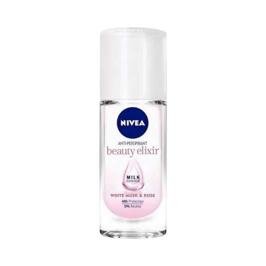Nivea Beauty Elixir White Musk & Rose Deodorant Roll On For