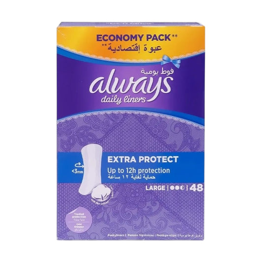 Always Fresh & فوط نسائية يومية
Protect Large Pantyliner 48 Pads