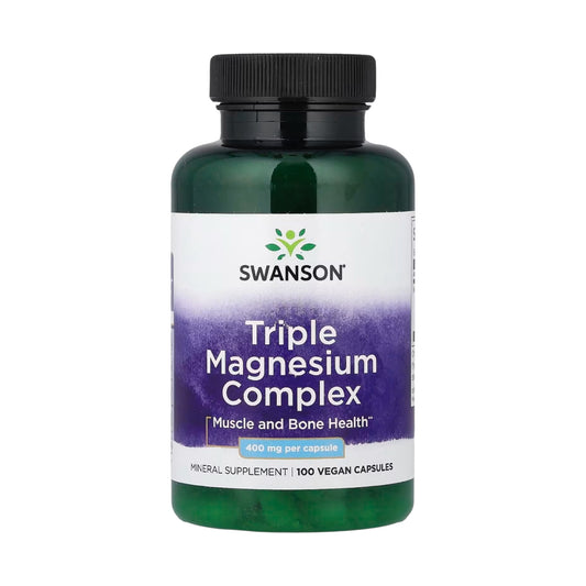 Swanson, Triple Magnesium Complex, 400 mg, 100 Vegan Capsules