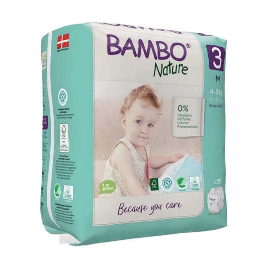 Bambo (Size 3, 4-8 Kg, 28 Nature Diapers)