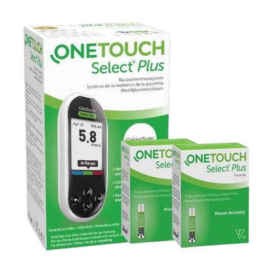 One Touch Select Plus Strips with Blood Glucose Meter