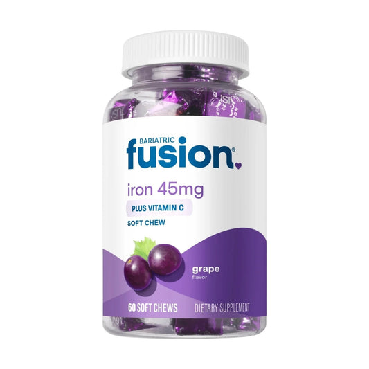 Soft Iron Tablets for Obesity Treatment, Grape Flavor and Vitamin C, 60 Soft Tablets