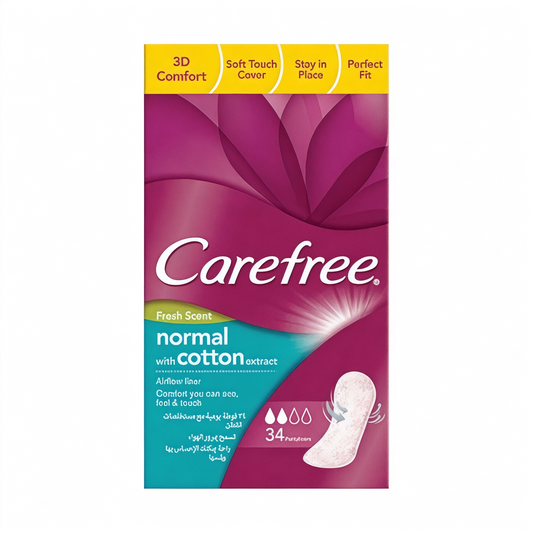 Carefree Normal فوط نسائية يومية
Pantyliner 34 Pads