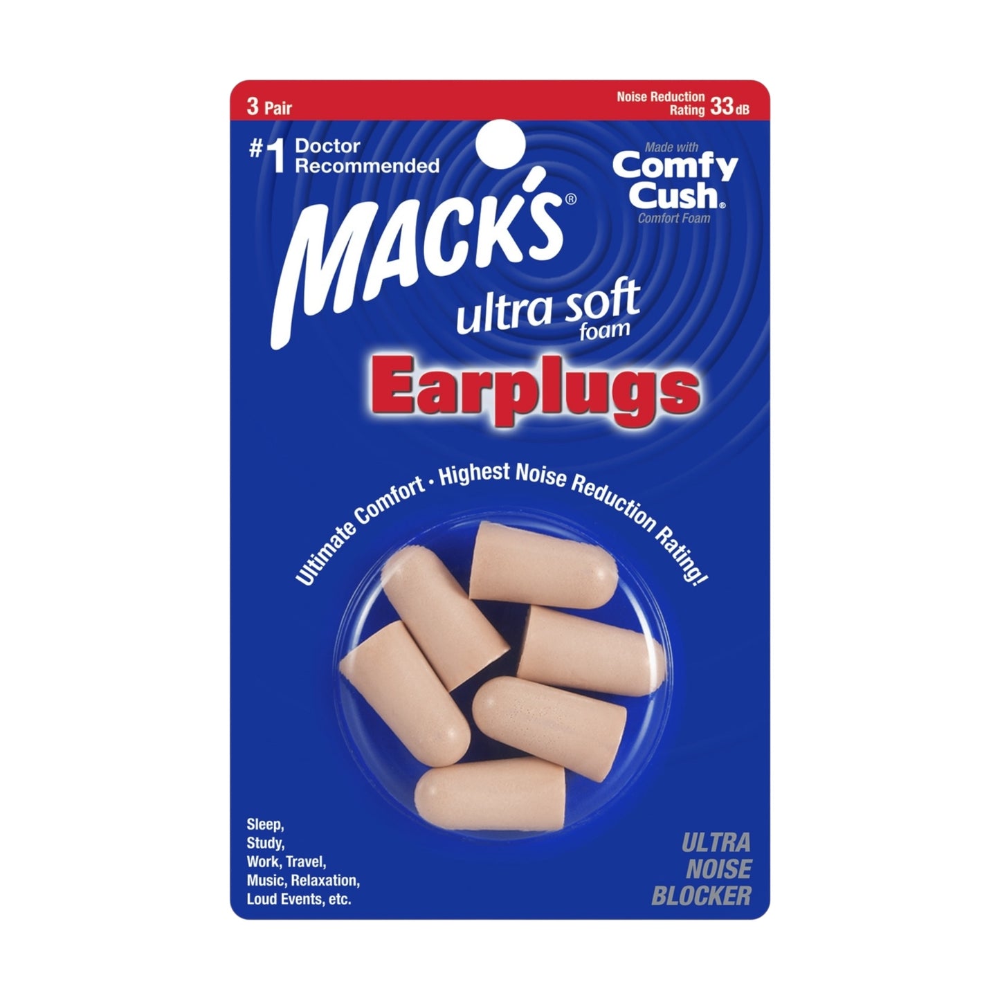 Mack’s Soft Foam Earplugs for Girls 3 Pairs