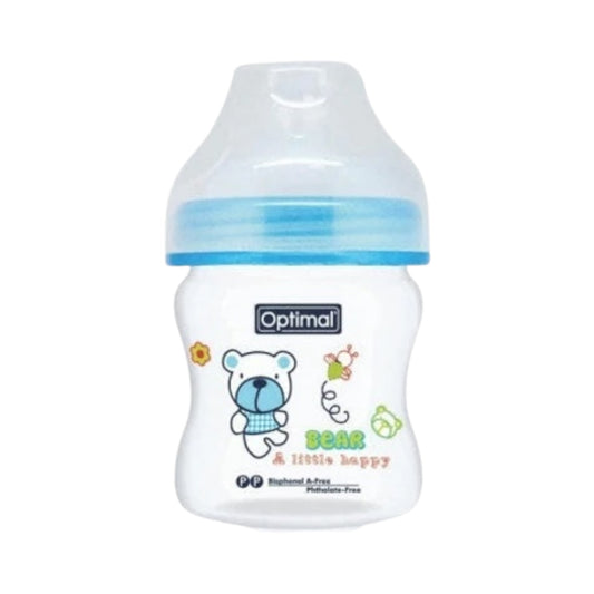 Optimal Extra Wide Neck Feeding Bottle Blue Color