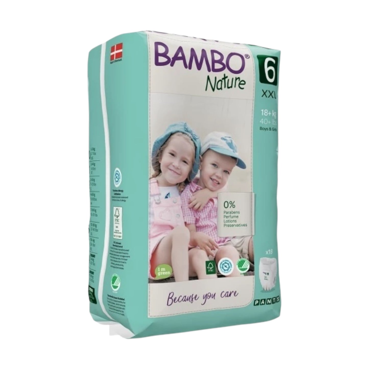 Bambo(Size 6, 18+ Kg, 18 Nature Pants)